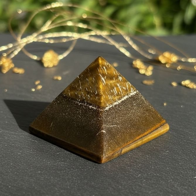 Tiger Eye Pyramid